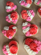 Valentine Hearts with Buttercream Icing